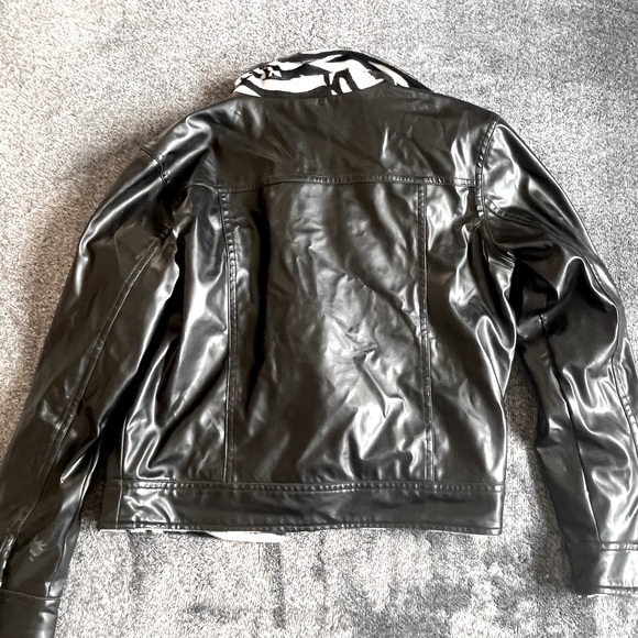 zebra print leather jacket - Picture 2 of 2